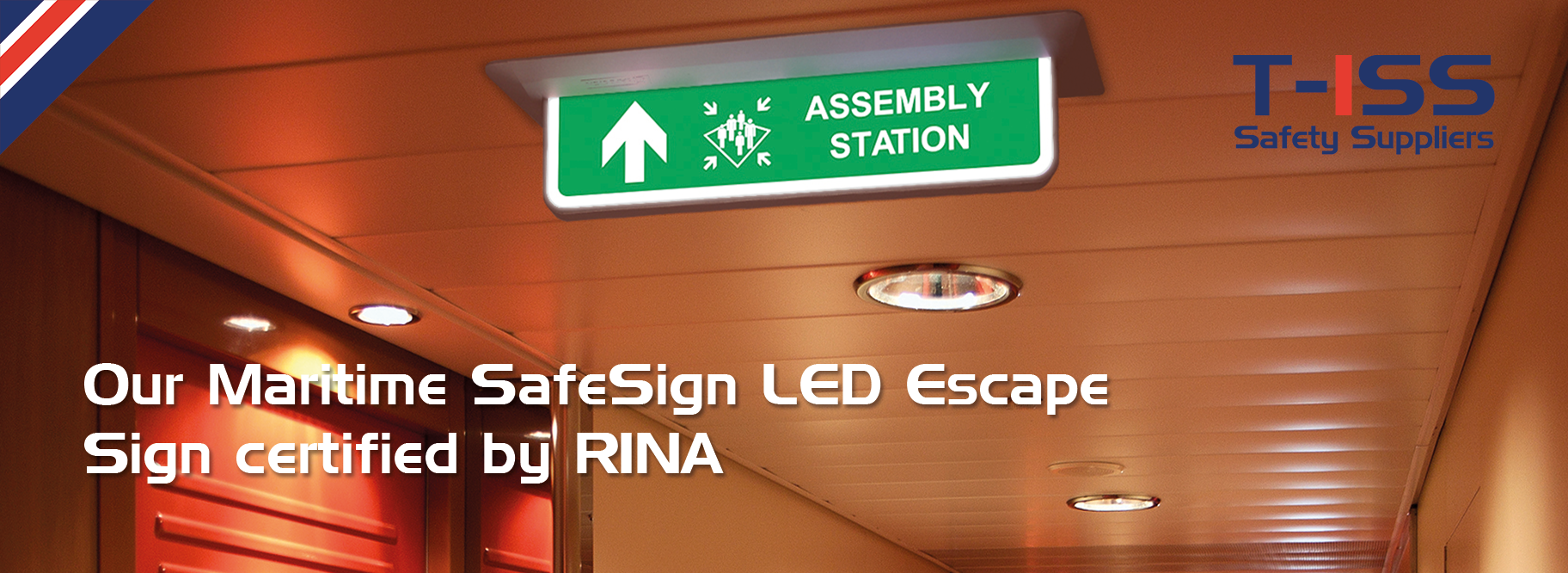 RINA Certificate Maritime SafeSign LED Escape Sign by T-ISS Safety Suppliers