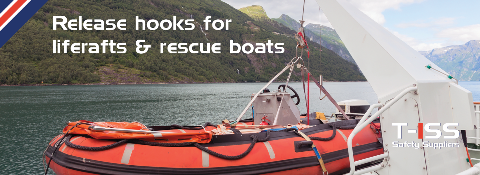 Release hooks for liferafts & rescue boats by TISS